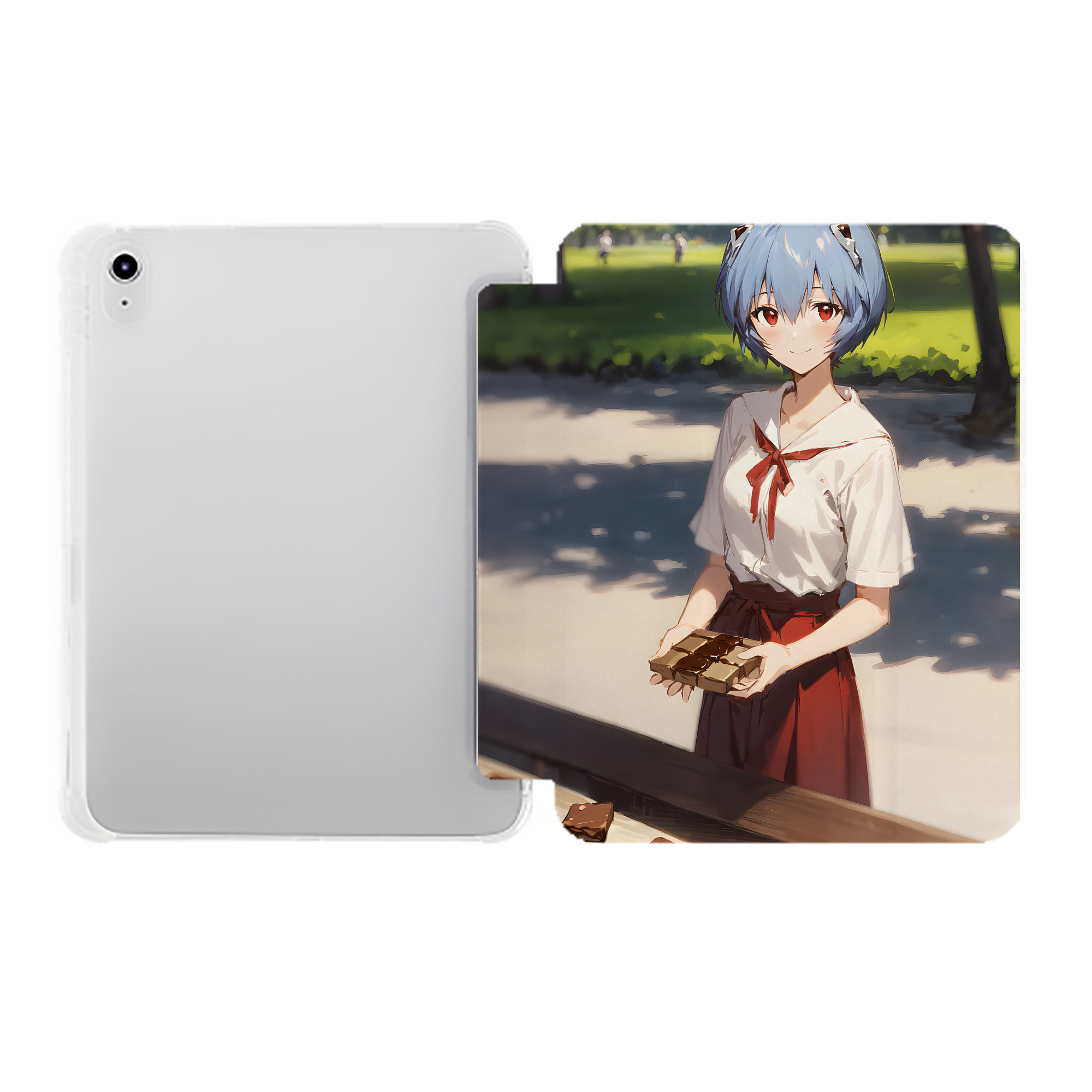 （画像用） EVA 新世紀エヴァンゲリオン IPad ケース ペン収納付き 三つ折りスタンド PUレザー×シリコン 対応機種9.5/10.5/10.9インチ